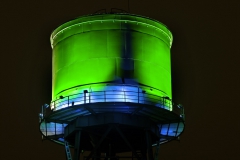 Bochum, Wasserturm bei der Jahrhunderthallo