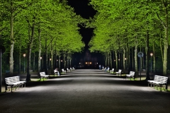 Düsseldorf, Lichtbänke im Hofgarten