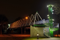Gelsenkirchen, Fußgängerbrücke nähe Gelsenwasser