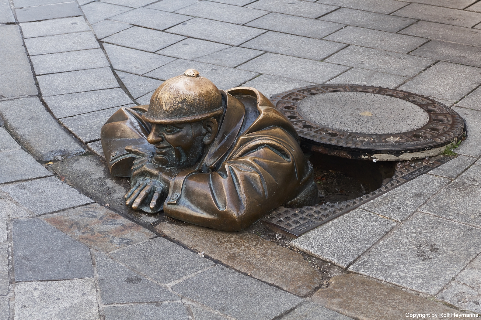Bratislava, Kanalarbeiter-Skulptur